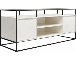 Camley|TV-meubel van glas en voet van MDF-gips