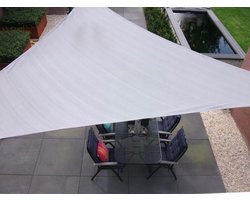 CamoBob driehoek schaduwdoek 360x360 grijs, kwaliteit 320gr pm.