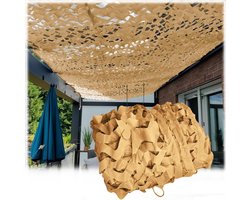 Camouflage zonneschermnet - 400x300cm - Camouflagenet - Camo - Tuinnet - Zonwerend camouflage schaduwnet - Schaduwdoek - Camonet - Voor buitenschaduwdoek, terrasoverkapping, camouflagenet voor pergola, zonwering, tuindecoratie - Geel