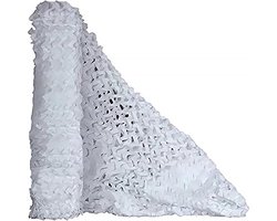 Camouflagenetten - Grote camouflagenet rol - Camouflage beschermnet - Zonneschermnet - Camouflagenet - Outdoor Camo Netten - Ideaal voor camouflage , jacht , militaire decoratie - Perfect voor schaduw - 150D Oxford-doek - 1.5*2 m - wit