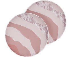 CAMPEI - Tuinkussen set van 2 - Pastelroze - 40 cm - Polyester