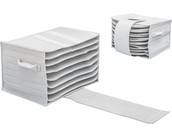 Camper Bordenhouder van Vilt - 27x20x18 Flexibele Caravan Organizer voor 8 Borden Opberger Keuken