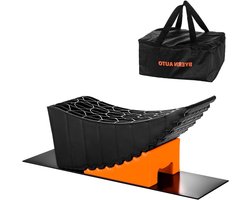 Camper Levelers - RV Oprijplaten - Nivelleren Camper - Dubbel Antislip Ontwerp - 15 cm Hoogte - Oranje