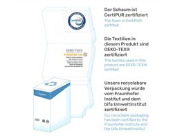 Campermatras voor VW T5, T6, Multivan, California Beach en Caravelle 148x185x7,5cm