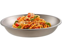 Camping Bord - Metalen Servies - Buiten Eten - Zuiver Titanium - Medium 16.9cm - Midden