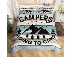 Camping Dekbedovertrek Set - Vintage Houten Deur Design - Ademend en Comfortabel - Grootte Variaties Beschikbaar