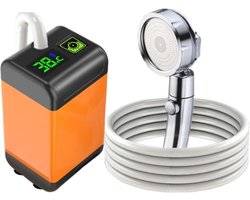 Camping Douche Draagbaar - 6000mAh - IPX7 Waterdicht - USB - LED Display