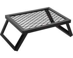 Camping Grill - Buiten Fornuis - Koken op kampvuur - Zwaar belastbaar - 12x16 inch - Zwart