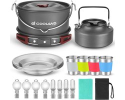 Camping Kookset voor 4 Personen - Perfect voor Outdoor, Picknicks en Wandelen