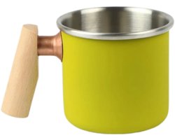 Camping mok - beker van roestvrĳ staal - kalas serie - 400ml - kleur olijfgroen