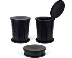 Camping toilet, prullenbak, krukje (3in1) inklapbaar en draagbaar - toiletemmer met deksel, mobiel opvouwbaar voor onderweg - wc emmer