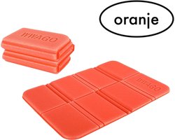 Camping zit matje - Picknick kussen - vouwkussen - Seat pad - Oranje