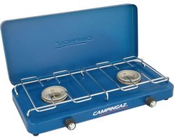 Campingaz Base Camp Camping kooktoestel - 2 pits camping gas kooktoestel - 2x 1600 Watt - blauw