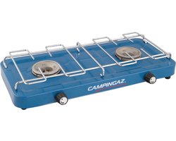 Campingaz Base Camp Camping kooktoestel - 2 pits camping gas kooktoestel - 2x 1600 Watt - blauw