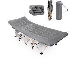 Campingbedje - Kampeerbed - Opvouwbaar Kampeerbed - Dik en Zacht Matras - 180 × 64 × 55 cm (L × B × H)