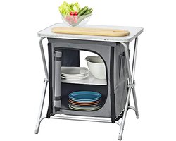 Campingkast met Werkblad - Praktische Tuinkast voor de Camping en Tuin 64x60x45 cm