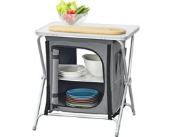 Campingkast opvouwbaar 64x60x45 cm donkergrijs