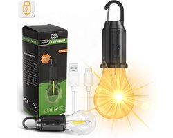 campinglamp 2 stuks - noodlicht - 3 standen - kampeerlamp - campinglamp oplaadbaar - tentlamp -