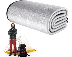 Campingmat Aluminium - Outdoor deken - Comfortabel kamperen - Dubbelzijdig isolerend - 180 x 60 cm - Zilver