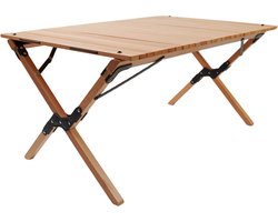 Campingroltafel Tuin Klaptafel - Opvouwbare lamellentafel groot hout 90x60