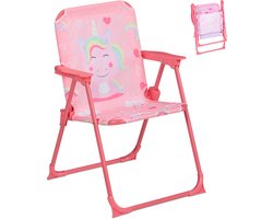 campingstoel kinderen - opvouwbaar - zithoogte: 26 cm - eenhoorn