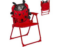 Campingstoel kinderen - opvouwbaar - zithoogte: 26 cm - lieveheersbeestje