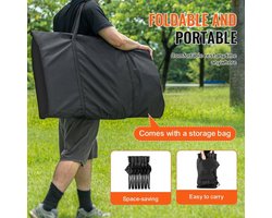 Campingstoel - Vouwstoel - Campingstoel opvouwbaar - Campingstoel opvouwbaar - 8Zits - Sideeline Bank Stoel - met Rugleuning en Tas