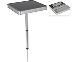 Campingtafel - Bijzettafel tuin 26x26x43cm grijs