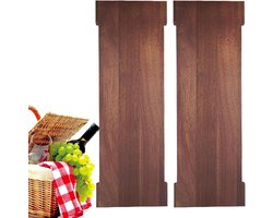 Campingtafel Blad - Vervangend Tafeloppervlak - Buiten Koken - Sterke Aluminiumlegering - 36x25x2cm - Houten Plank
