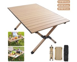 Campingtafel - Draagbare Tafel - Kamperen - Buiten - Klaptafel - Picknick - Met Draagtas - 118 x 60 x 41 cm