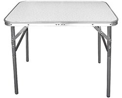 Campingtafel inklapbare aluminium tafel 75 x 55 x 60 cm met draagfunctie - klaptafel tuintafel bijzettafel picknicktafel aluminium tafel inklapbaar en in hoogte verstelbaar