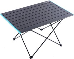Campingtafel met zak- 46 x 68 cm - Zwart - Kampeer tafeltje - Kamperen - Tent - Caravan