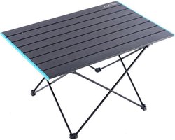 Campingtafel met zak- 46 x 68 cm - Zwart - Kampeer tafeltje - Kamperen - Tent - Caravan