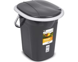 Campingtoilet 19L - Mobiele toiletemmer Reistoilet Toiletemmer Toilet Mobiele camping Antraciet