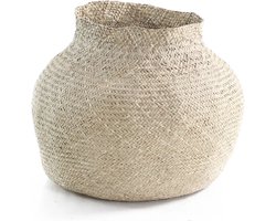 Canal Living - Lil mand - 60 x 60 x 43 cm - Handgemaakt uit mendong - Luxe staande mand - Bohemian Stijl