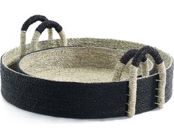 Canal Living - Seychel dienblad - Set van 2 ronde dienbladen - 50 x 50 x 15 cm - Gemaakt van duurzame materialen
