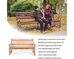 Candala 2 - zits, transparant, beschermhoes, tuinbank, afdekking, 135 x 80 x 75 cm, met trekkoord, trekkoordsluiting, afdekhoes, hoes, bankhoes, regenbescherming