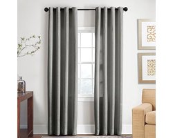 Candala 3 Stuks Zwarte Gordijnroedes voor Gordijnen met Doorvoerringen, Industriële Gordijnroede Metaal Uitschuifbaar, Industriële Gordijnroede voor Ramen 80cm-218cm, Gordijnrail voor Kamerverdelers