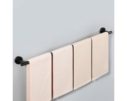 Candala 80CM Badkamer Handdoekhouder Handdoekring Zwart Handdoekhouder Roestvrij Staal SUS304, Handdoekenrek Wandmontage Keuken, Badkamer, EGKN2301FT-800-B