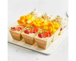 Candala Dessertkopjes, 50 stuks, 60 ml, goudkleurig, bekers met 50 lepels, mini-dessertkopjes, herbruikbaar, van kunststof, voor schuim, Tiramisu, verjaardag