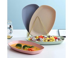 Candala diepe borden set: 29,5 cm grote eettafelborden onbreekbare borden plastic borden herbruikbaar, bruchfeste Plates camping borden kinderborden BPA-vrij magnetronbestendig