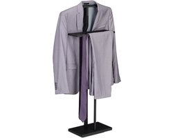 Candala dressboy, modern, mdf & staal, HxBxD: 107 x 47,5 x 20 cm, overhemden, pakken & broeken, slaapkamer, zwart