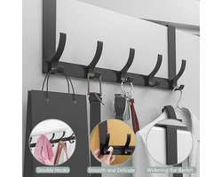 Candala Over de deurhaak, zware kleerhaken voor boven de deur met dubbele haak ontwerp, geen geboord over de deur kapstok, deurhaken voor slaapkamers opknoping kleding jassen handdoeken tassen