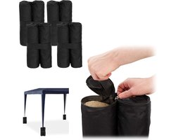 Candala - partytent gewichten 4 stuks, verzwaring voor paviljoen & tenten, vullen met zand, stenen, 10kg per voet, zwart