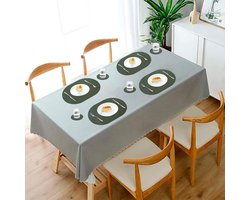 Candala Placemats en onderzetters van leer, afwasbaar, placemats, afwasbaar, rond, tafeldecoratie voor keuken en eettafel, set van 4, ovaal, groen