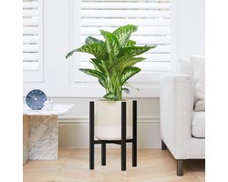 Candala Plantenstandaard, Metaal, Verstelbaar, Indoor, Outdoor, Zwart