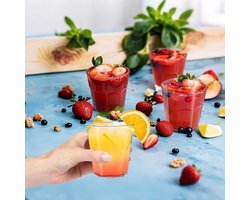 Candala Plastic Bekers Herbruikbaar, Cocktail Glazen Plastic, Hard Drinkglazen voor Verjaardagen, Barbecues, Bruiloften, Jubilea, Picknicks - Drankjes, Desserts, Champagnes