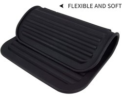 Candala Siliconen Rubber Trivet Mat voor Hot Pan en Pot Hot Pads Teller Mat Hittebestendige Tafelschotel Droogmat of Placemats 2 Pack, Grootte: 2 x 30 cm, Kleur: Grijs, Vorm: Rechthoekig