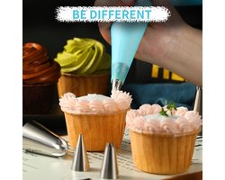 Candala Spuitzak met spuitmonden, set van 42 stuks, taartaccessoires met roestvrijstalen spuitmonden - inclusief roestvrijstalen bakaccessoires en spuitzakken, geschikt voor hobby- en professionele bakkers