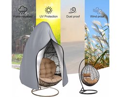 Candala voor patio, schommelstoel, ei - schommelstoel, zwemstoel, hangstoel, beschermhoes voor tuinschommel (zilver)